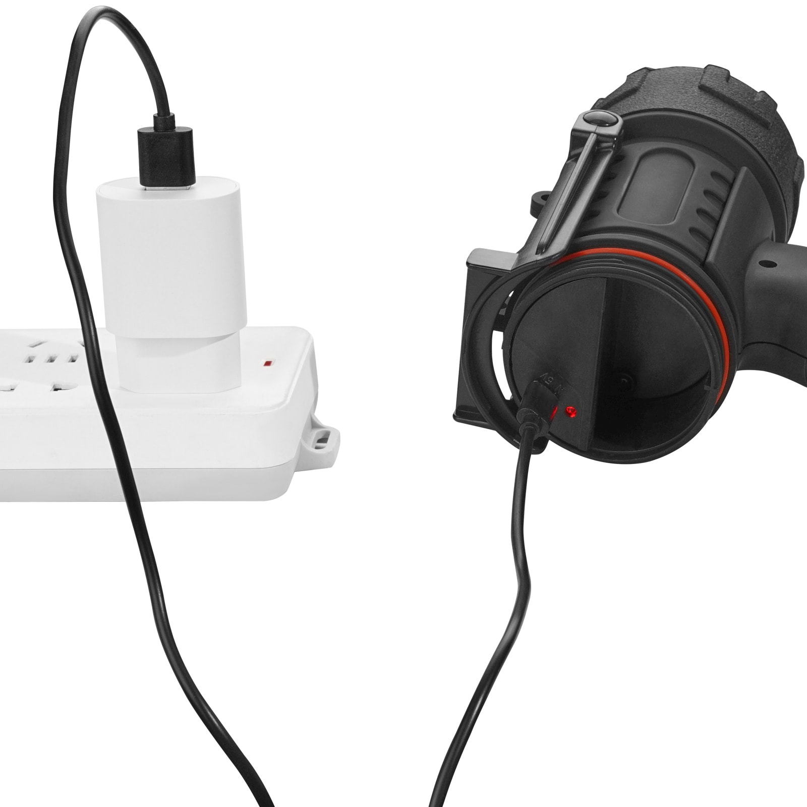 USB Super Bright Rechargeable Spotlight Flashlight 200,000LM Searchlight_voghion.com